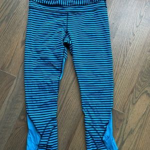 Lululemon cropped leggings pin stripe